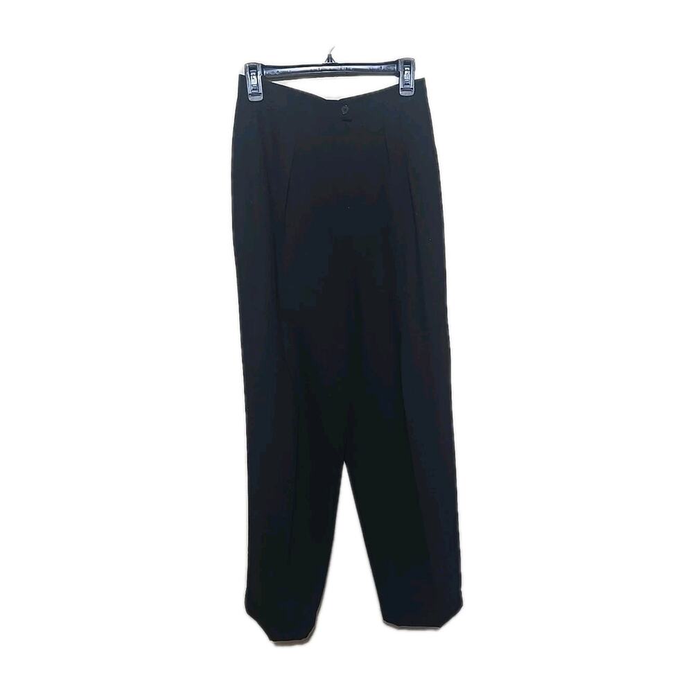 Vtg Jones New York Black Wool High Waisted Pleated Formal Pants Womans Size 10